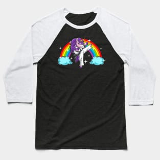 Unicorn Kung Fu Karate Marital Arts Jiu Jutsu Magical Gift Baseball T-Shirt